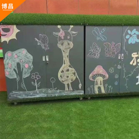 幼儿涂鸦柜室外幼儿园涂鸦柜儿童玩具柜户外可涂鸦储物柜带轮